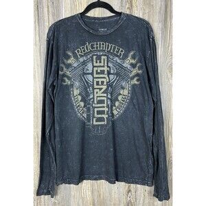 Red Chapter Men's L T-Shirt Tee Strength Courage Graphic Rock Biker Grunge Y2K